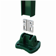 PLATINE EASYCLIP ALU (avec 4 chevilles) VERT 6005