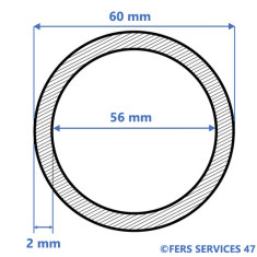 TUBE ROND GALVANISÉ 60X2