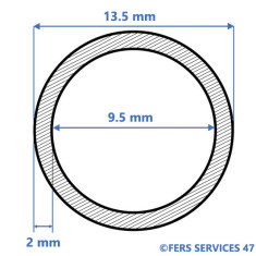 TUBE T1 ACIER 13,5X2