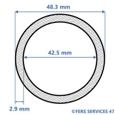 TUBE T1 ACIER 48,3X2,9