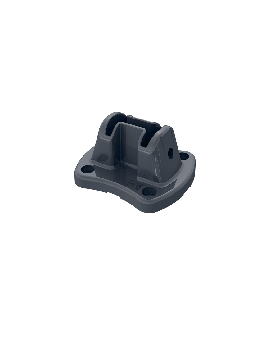 PLATINE EASYCLIP ALU (avec 4 chevilles) GRIS 7016